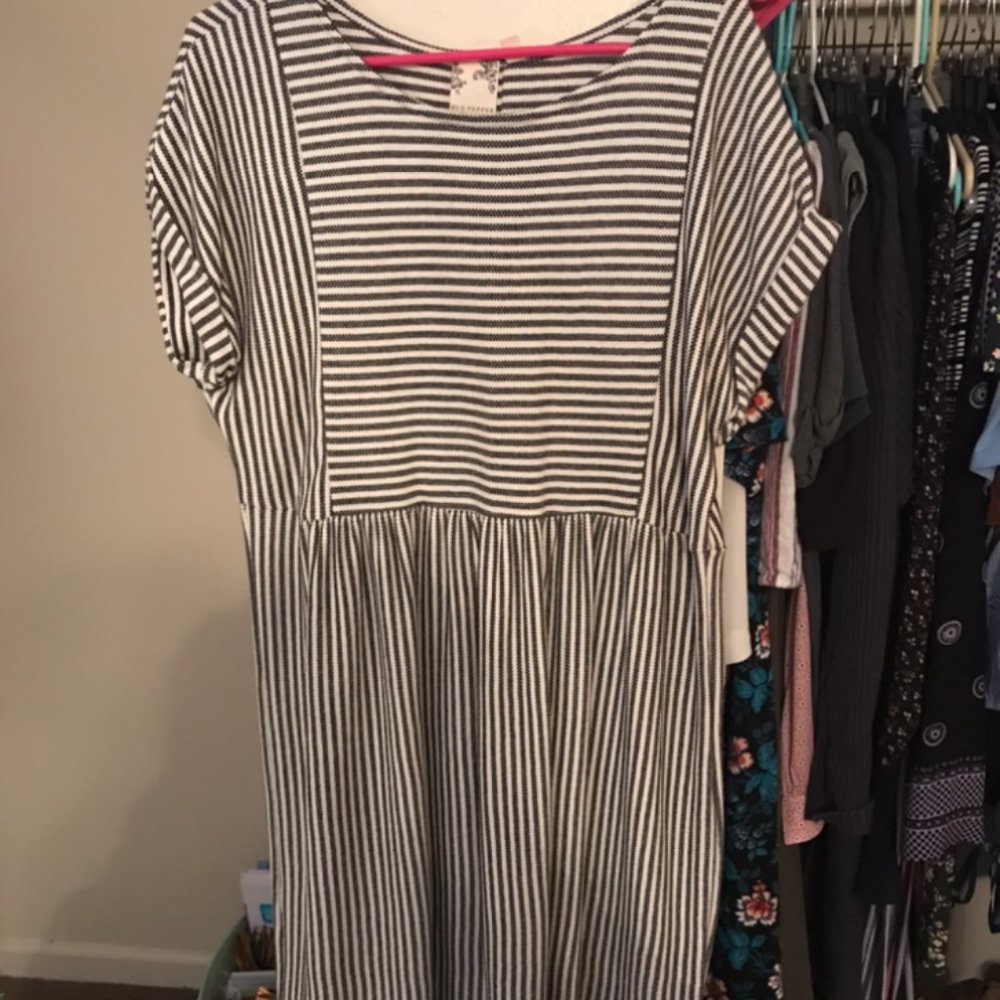 Blu Pepper Striped Dress